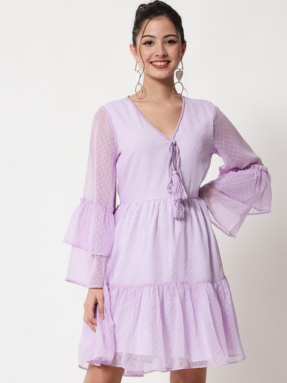 Lavender Georgette Dress