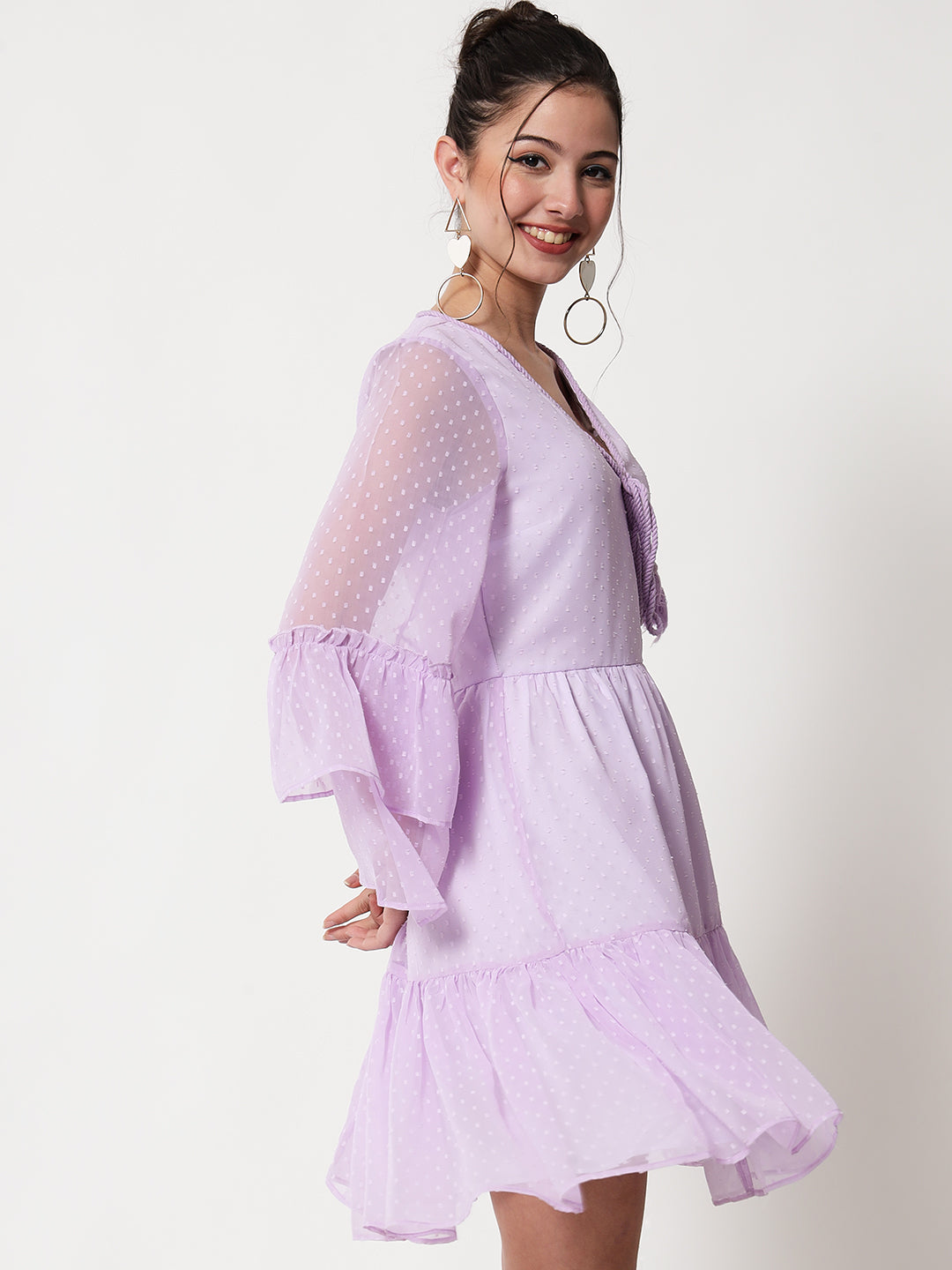 Lavender Georgette Dress