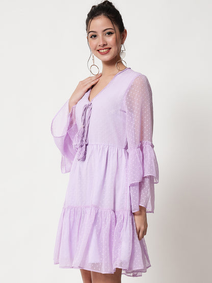 Lavender Georgette Dress