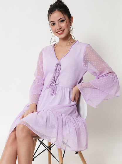 Lavender Georgette Dress